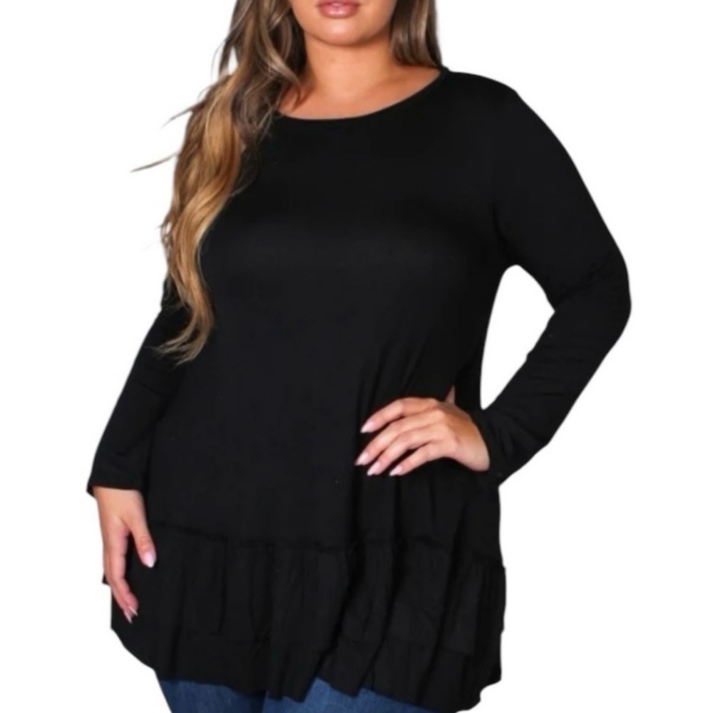 Poliana plus elegant  women's Black 2XL blouse